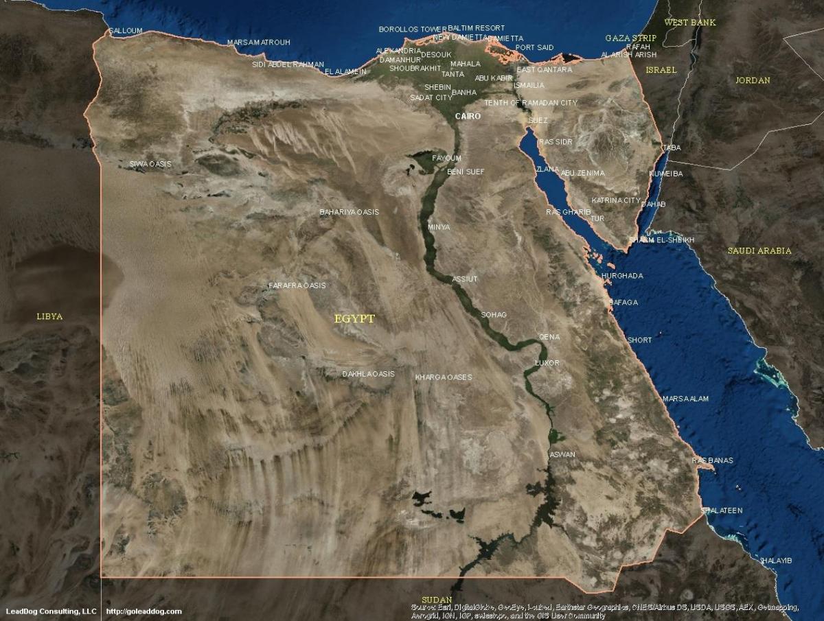 خريطة القاهرة الأقمار الصناعية
