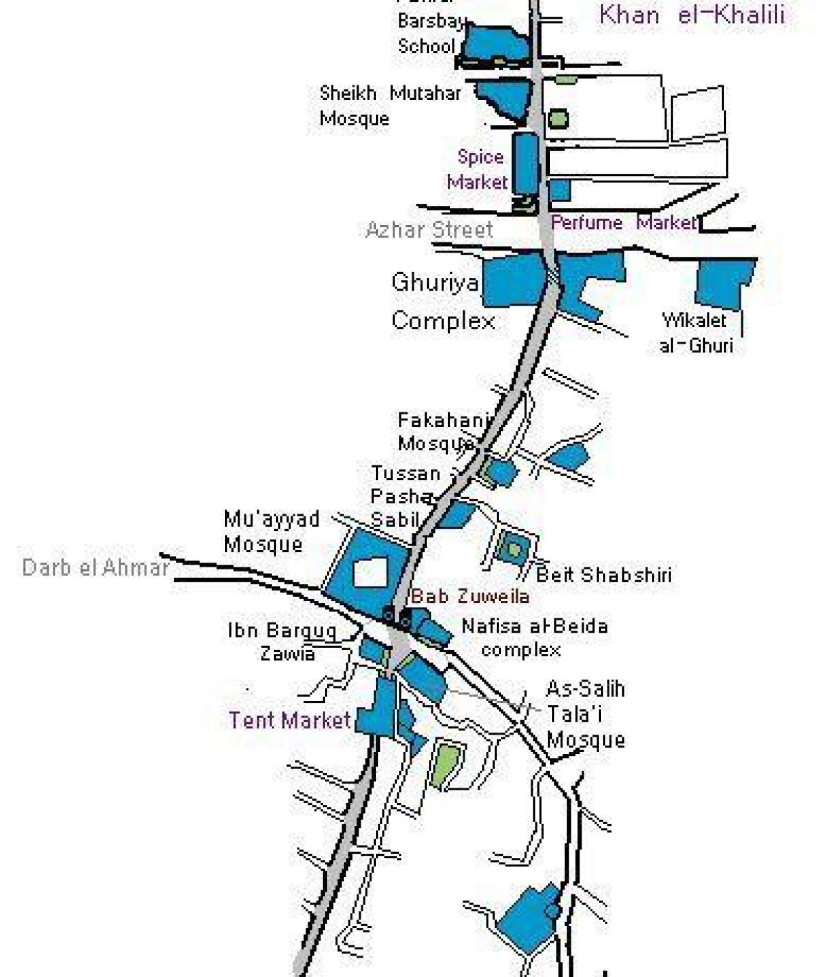 سوق خان الخليلي خريطة