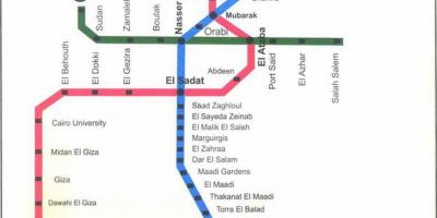القاهرة خريطة مترو الانفاق
