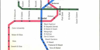 القاهرة خريطة مترو الانفاق